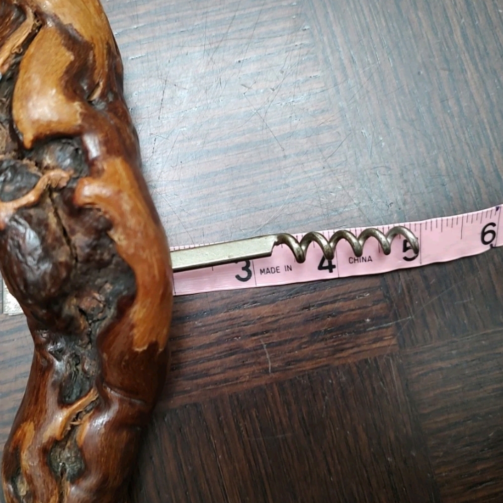 Grape Vine Root Wood Handle Corkscrew Knotty Burl Bar Unique Exotic Show Piece! - Picture 7 of 9